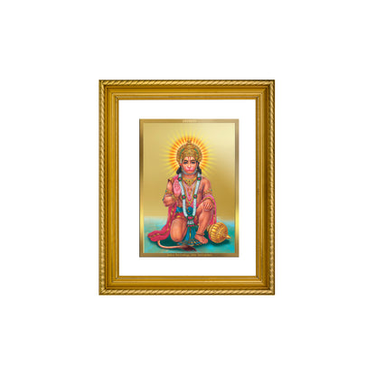 Diviniti 24K Gold Plated Hanuman Wooden Wall Photo Frame for Home & Office Decor, Tabletop, Puja Room, Gift DG056S2.5 (29.5x24.5 CM)