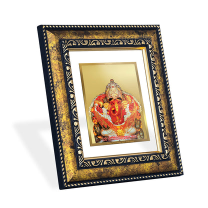 DIVINITI 24K Gold Plated Siddhivinayak Exquisite Photo Frame Idol for Home & Office Decor, Wall Hanging, Workshop, Table Top, Gift|DG113 Size 2 (22.6x18.4 CM)