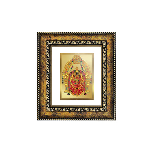 DIVINITI 24K Gold Plated Foil Padmavati Wall Photo Frame, Table Decor for Home & Office Decor Gift Items DG 113 Size 1 (17.7x15.9 CM)