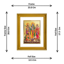 Load image into Gallery viewer, DIVINITI Ram Darbar Gold Plated Wall Photo Frame, Table Decor| DG Frame 056 Size 2.5 and 24K Gold Plated Foil (28 CM X 23 CM)
