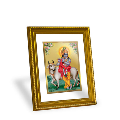 Diviniti 24K Gold Plated Krishna Wooden Photo Frame for Home & Office Decor, Wall Hanging, Tabletop, Puja Room, Gift DG056S2.5 (29.5x24.5 CM)