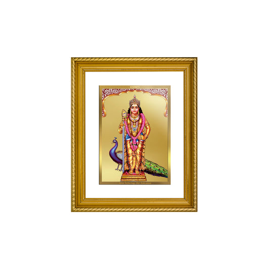 Diviniti 24K Gold Plated Murugan Wooden Photo Frame for Home & Office Decor, Wall Hanging, Tabletop, Puja Room, Gift DG056S2.5 (29.5x24.5 CM)