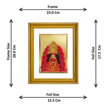 Load image into Gallery viewer, DIVINITI Maa Tara Gold Plated Wall Photo Frame, Table Decor| DG Frame 056 Size 2.5 and 24K Gold Plated Foil (28 CM X 23 CM)
