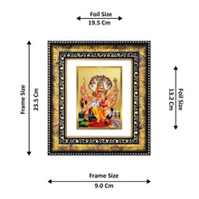 Load image into Gallery viewer, DIVINITI Narasimha Gold Plated Wall Photo Frame, Table Decor| DG Frame 113 Size 2 and 24K Gold Plated Foil (23.5 CM X 19.5 CM)
