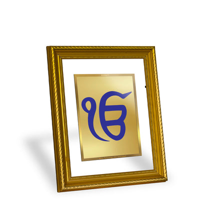 DIVINITI 24K Gold Plated Ek Omkar Wall Photo Frame for Home Decor, Wall Hanging, Table Top, Puja Room & Gift DG056S3 (27.6X35.4 CM)