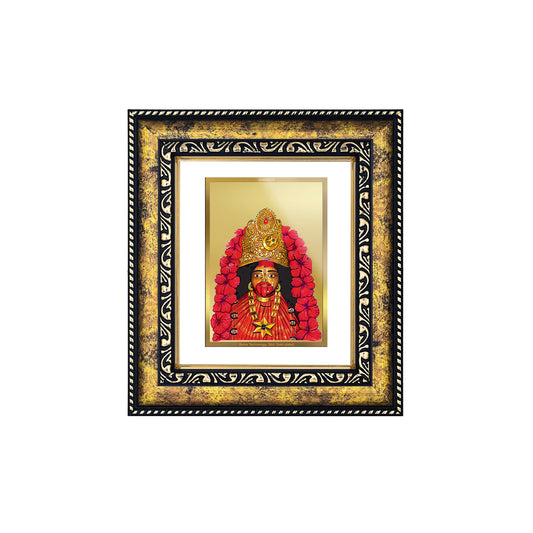 DIVINITI 24K Gold Plated Maa Tara Religious Photo Frame Idol for Home & Office Decor, Wall Hanging, Workshop, Table Top, Gift|DG113 Size 2 (22.6x18.4 CM)