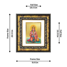 Load image into Gallery viewer, DIVINITI God Hanuman Gold Plated Wall Photo Frame, Table Decor| DG Frame 113 Size 2 and 24K Gold Plated Foil (23.5 CM X 19.5 CM)
