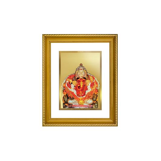 Diviniti 24K Gold Plated Siddhivinayak Wooden Photo Frame for Home & Office Decor, Wall Hanging, Tabletop, Puja Room, Gift DG056S2.5 (29.5x24.5 CM)