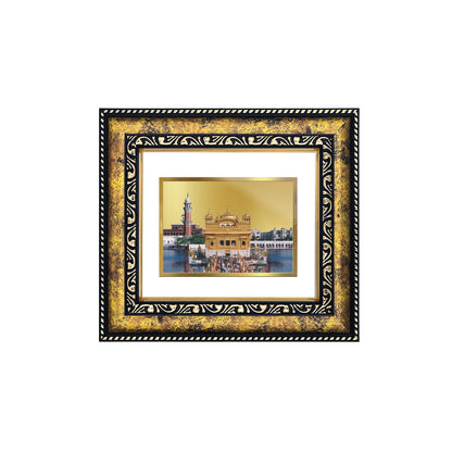 DIVINITI 24K Gold Plated Golden Temple Wall Photo Frame for Home Decor, Wall Hanging, Table Top, Puja Room & Gift DG113S3 (27.6X35.4 CM)