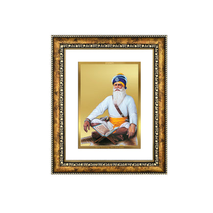 DIVINITI Baba Deep Singh Gold Plated Wall Photo Frame, Table Decor| DG Frame 113 Size 2.5 and 24K Gold Plated Foil (29 CM X 23.7 CM)