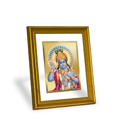 Diviniti 24K Gold Plated Vishnu Wooden Photo Frame for Home & Office Decor, Wall Hanging, Tabletop, Puja Room, Gift DG056S2.5 (29.5x24.5 CM)