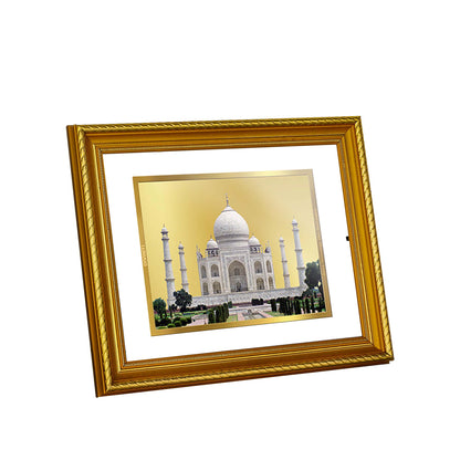 DIVINITI 24K Gold Plated Taj Mahal Wall Photo Frame for Home Decor, Wall Hanging, Table Top, Puja Room & Gift DG056S3 (27.6X35.4 CM)