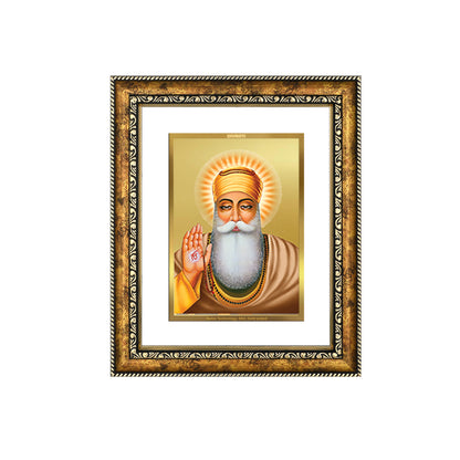 DIVINITI Guru Nanak Gold Plated Wall Photo Frame, Table Decor| DG Frame 113 Size 2.5 and 24K Gold Plated Foil (29 CM X 23.7 CM)