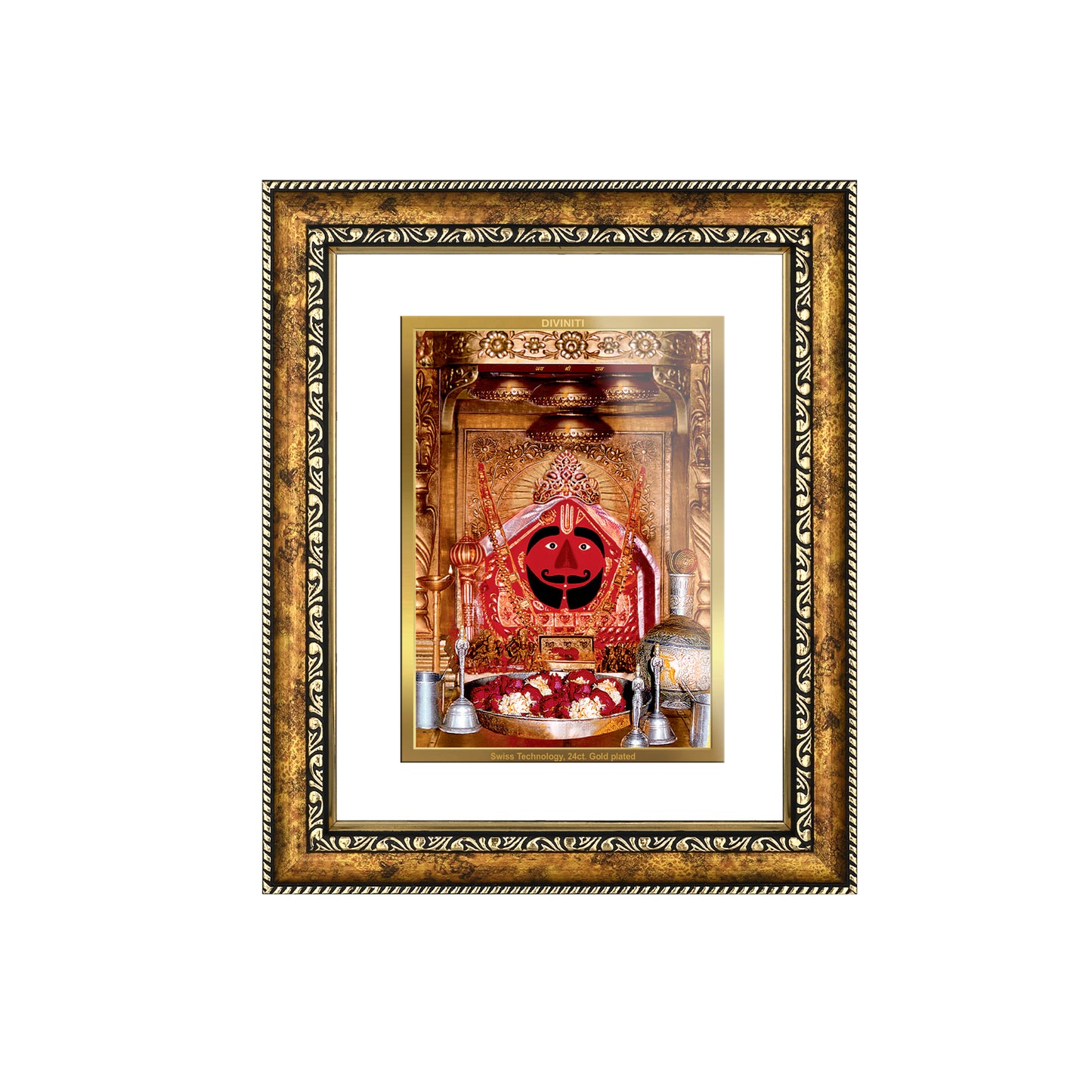 DIVINITI Salasar Balaji Gold Plated Wall Photo Frame, Table Decor| DG Frame 113 Size 2.5 and 24K Gold Plated Foil (29 CM X 23.7 CM)