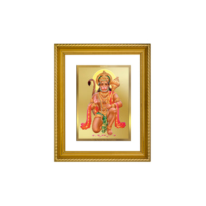 Diviniti 24K Gold Plated Hanuman Wooden Photo Frame for Home & Office Decor, Wall Hanging, Tabletop, Puja Room, Gift DG056S2.5 (29.5x24.5 CM)