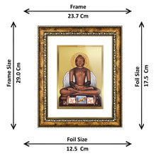 Load image into Gallery viewer, DIVINITI Mahavira Gold Plated Wall Photo Frame, Table Decor| DG Frame 113 Size 2.5 and 24K Gold Plated Foil (29 CM X 23.7 CM)
