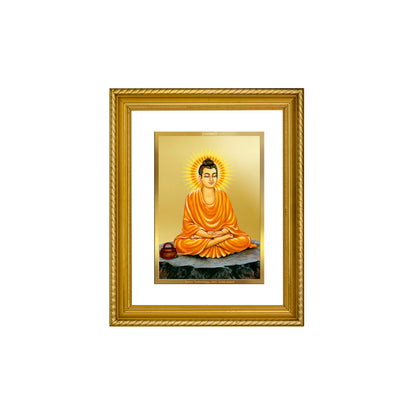 DIVINITI 24K Gold Plated Buddha Wall Photo Frame for Home Decor, Wall Hanging, Table Top, Puja Room & Gift DG056S3 (27.6X35.4 CM)