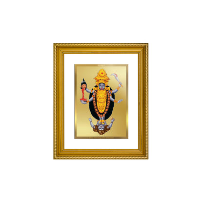 Diviniti 24K Gold Plated Maa Kali Wooden Photo Frame for Home & Office Decor, Wall Hanging, Tabletop, Puja Room, Gift DG056S2.5 (29.5x24.5 CM)