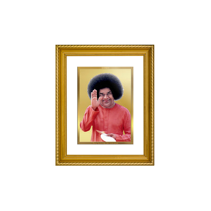 DIVINITI 24K Gold Plated Satya Sai Wall Photo Frame for Home Decor, Wall Hanging, Table Top, Puja Room & Gift DG056S3 (27.6X35.4 CM)