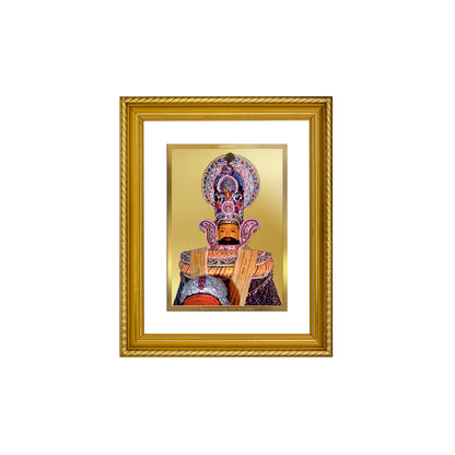 Diviniti 24K Gold Plated Khatu Shyam Wooden Wall Photo Frame for Home & Office Decor, Tabletop, Puja Room, Gift DG056S2.5 (29.5x24.5 CM)