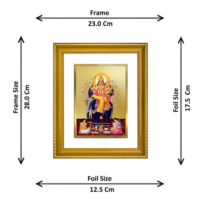 Diviniti 24K Gold Plated Vishwakarma Wooden Photo Frame for Home & Office Decor, Wall Hanging, Tabletop, Puja Room, Gift DG056S2.5 (29.5x24.5 CM)