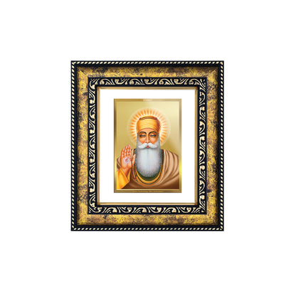 DIVINITI 24K Gold Plated Foil Guru Nanak Photo Frame for Puja Room, Home Wall Decor, Workshop, Table Top, Premium Gift|DG113 Size 2 (22.6x18.4 CM)