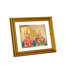 Load image into Gallery viewer, DIVINITI Lakshmi &amp; Ganesha Gold Plated Wall Photo Frame, Table Decor| DG Frame 056 Size 2.5 and 24K Gold Plated Foil (28 CM X 23 CM)
