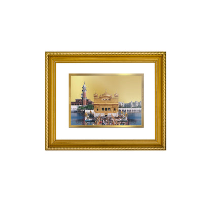 Diviniti 24K Gold Plated Golden Temple Wooden Photo Frame for Home & Office Decor, Wall Hanging, Tabletop, Puja Room, Gift DG056S2.5 (29.5x24.5 CM)