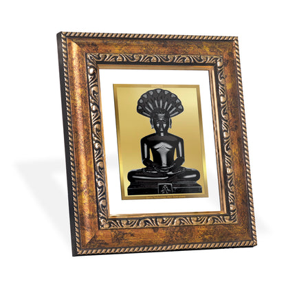 DIVINITI 24K Gold Plated Foil Parshvanatha Wall Photo Frame, Table Decor for Home & Office Decor Gift Items DG 113 Size 1 (17.7x15.9 CM)