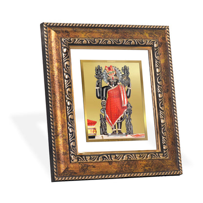 DIVINITI 24K Gold Plated Foil Dwarkadhish Wall Photo Frame, Table Decor for Home & Office Decor Gift Items DG 113 Size 1 (17.7x15.9 CM)