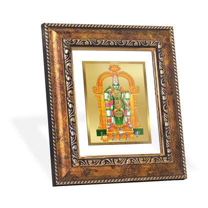 DIVINITI 24K Gold Plated Foil Meenakshi Wall Photo Frame, Table Decor for Home & Office Decor Gift Items DG 113 Size 1 (17.7x15.9 CM)