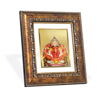 DIVINITI 24K Gold Plated Foil Siddhivinayak Wall Photo Frame, Table Decor for Home & Office Decor Gift Items DG 113 Size 1 (17.7x15.9 CM)