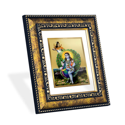 DIVINITI 24K Gold Plated Foil Baba Balak Nath Photo Frame Idol for Puja Room, Home Wall Decor, Workshop, Table Top, Gift|DG113 Size 2 (22.6x18.4 CM)