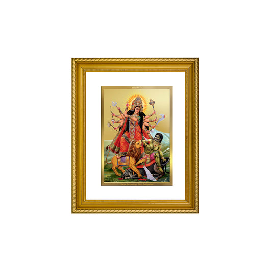 Diviniti 24K Gold Plated Durga Wooden Photo Frame for Home & Office Decor, Wall Hanging, Tabletop, Puja Room, Gift DG056S2.5 (29.5x24.5 CM)