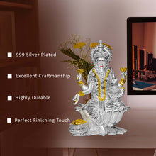 Load image into Gallery viewer, DIVINITI 999 Silver Plated Goddess Lakshmi Mata Idol Statue For Home Decor Showpiece, Table Top, Workshop, Office Desk (17x12 CM)
