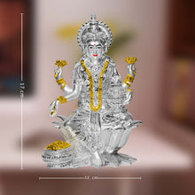 Load image into Gallery viewer, DIVINITI 999 Silver Plated Goddess Lakshmi Mata Idol Statue For Home Decor Showpiece, Table Top, Workshop, Office Desk (17x12 CM)
