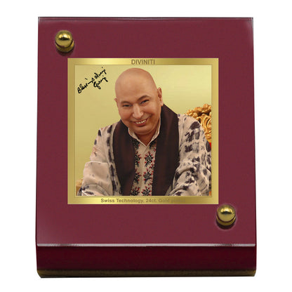 Diviniti 24K Gold Plated Guruji Frame For Car Dashboard, Home Decor Showpiece, Gift (MDF 1B)(5.5 x 6.5 CM)