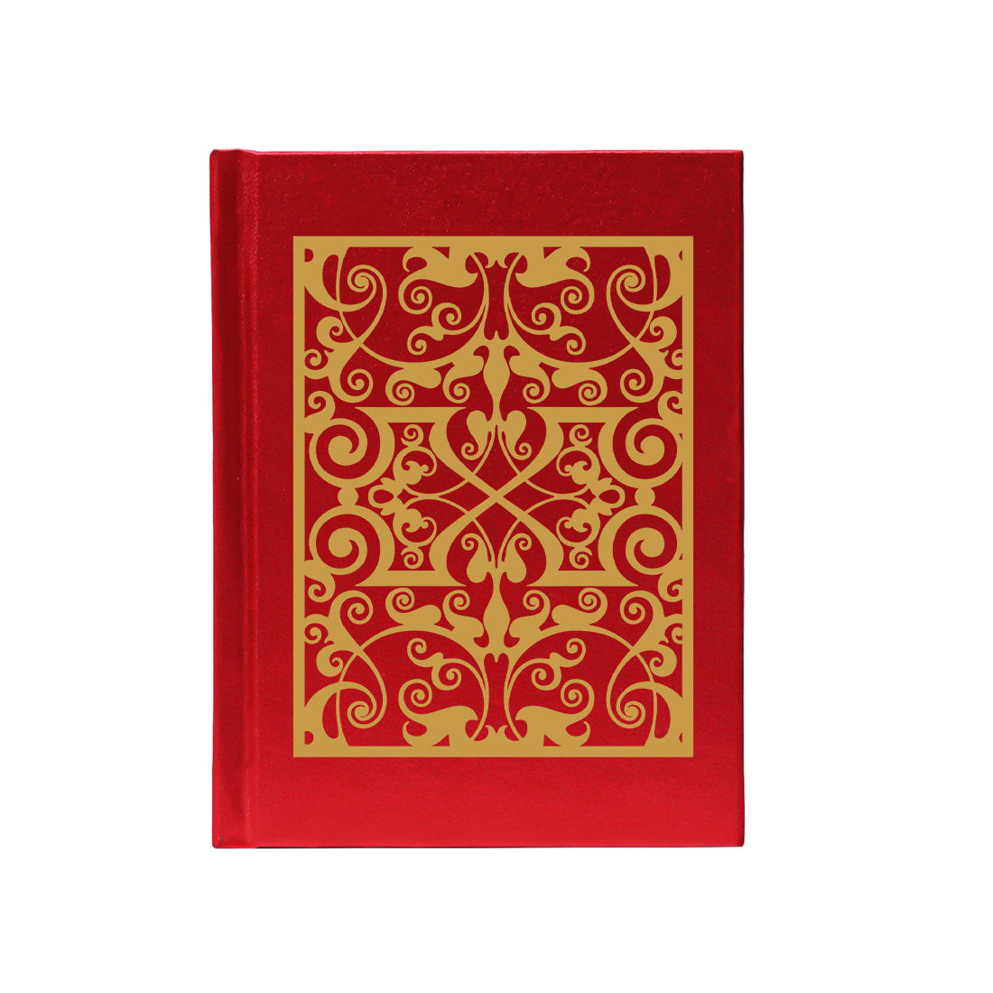 DIVINITI 24K Gold Plated Floral Notebook | Religious Diary Hardcover 17 x 13.5 cm | Journal Diary for Work, Travel, College |A Journal to Inspire and Empower Your Life| 100 Pages Red Color