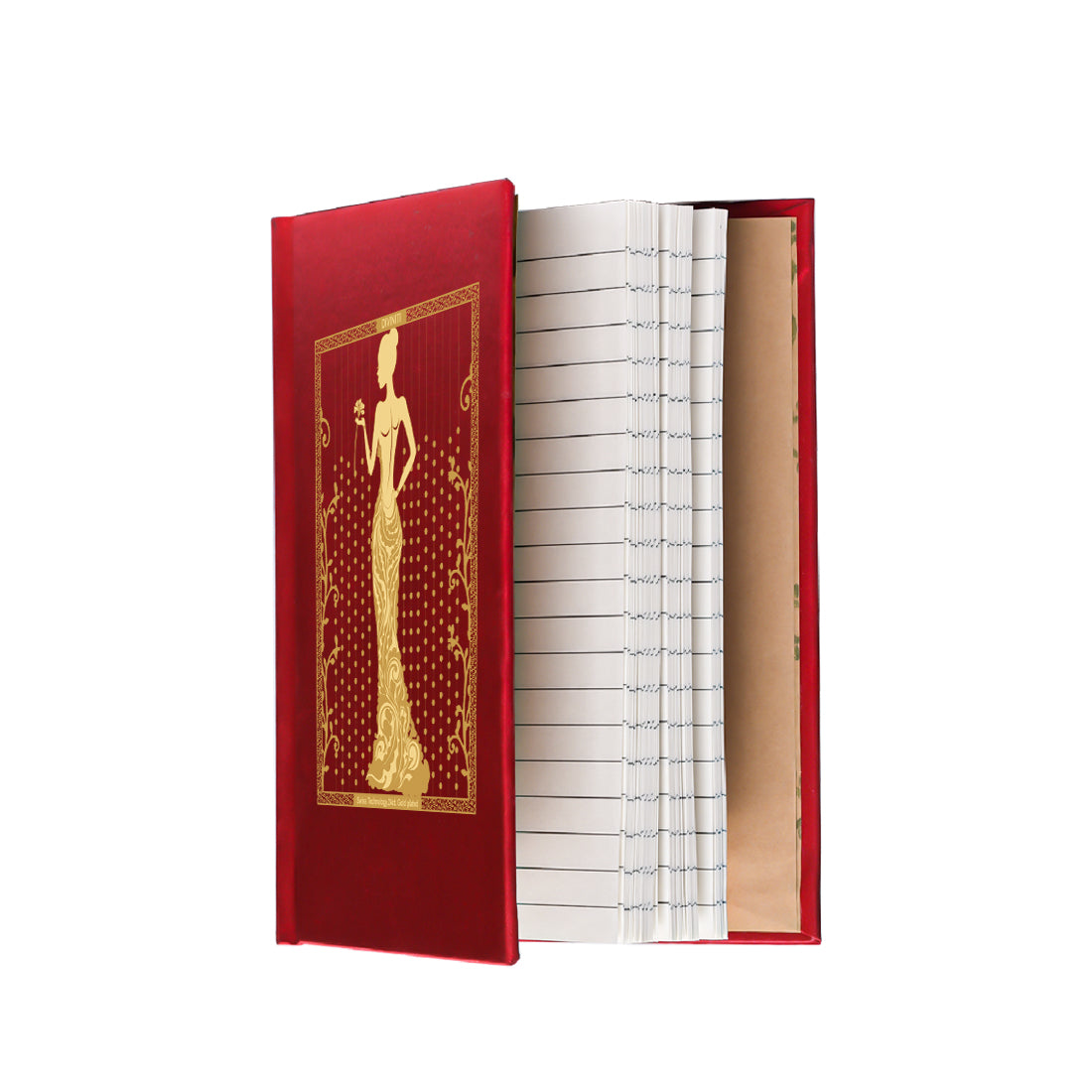 DIVINITI 24K Gold Plated Lady Notebook | Religious Diary Hardcover 17 x 13.5 cm | Journal Diary for Work, Travel, College |A Journal to Inspire and Empower Your Life| 100 Pages Red Color