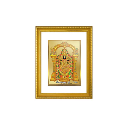 DIVINITI 24K Gold Plated Tirupati Balaji Wall Photo Frame for Home Decor, Wall Hanging, Table Top, Puja Room & Gift DG056S3 (27.6X35.4 CM)