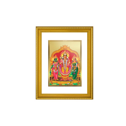 DIVINITI 24K Gold Plated Murugan Valli Wall Photo Frame for Home Decor, Wall Hanging, Table Top, Puja Room & Gift DG056S3 (27.6X35.4 CM)