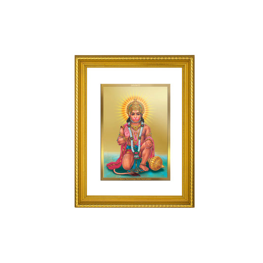 DIVINITI 24K Gold Plated God Hanuman Wall Photo Frame for Home Decor, Wall Hanging, Table Top, Puja Room & Gift DG056S3 (27.6X35.4 CM)