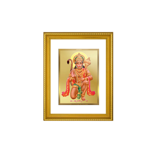 DIVINITI 24K Gold Plated Hanuman Wall Photo Frame for Home Decor, Wall Hanging, Table Top, Puja Room & Gift DG056S3 (27.6X35.4 CM)