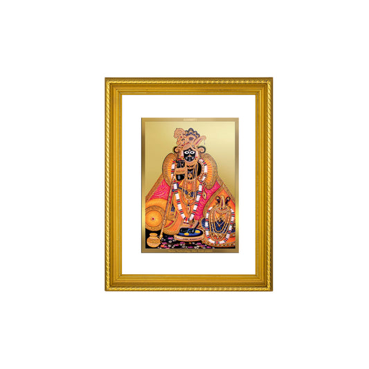 DIVINITI 24K Gold Plated Bankey Bihari Wall Photo Frame for Home Decor, Wall Hanging, Table Top, Puja Room & Gift DG056S3 (27.6X35.4 CM)