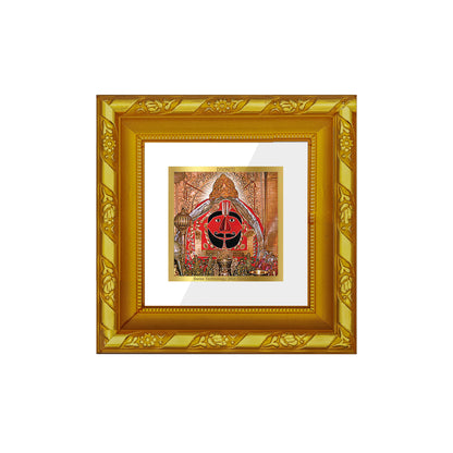 DIVINITI 24K Gold Plated Salasar Balaji Wooden Wall Photo Frame Idol for Table Top, Home Decor, Workshop, Puja Room, Premium Gifts | DG103S1A (10x10 CM)