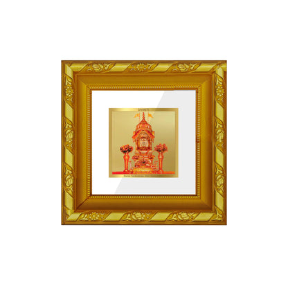 DIVINITI 24K Gold Plated Rani Sati Wooden Luxurious Photo Frame Idol for Home Decor, Workshop, Puja Room, Wall Hanging, Gifts | DG113 Size 1A (10x10 CM)