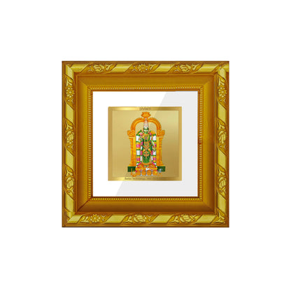 DIVINITI 24K Gold Plated Foil Meenakshi Classic Photo Frame Idol for Home Wall Decor, Puja Room, Table Top, , Workshop, Gifts | DG103S1A (10x10 CM)