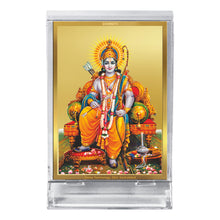 Load image into Gallery viewer, Diviniti 24K Gold Plated God Ram Frame For Car Dashboard, Home Decor, Table, Puja (11 x 6.8 CM)
