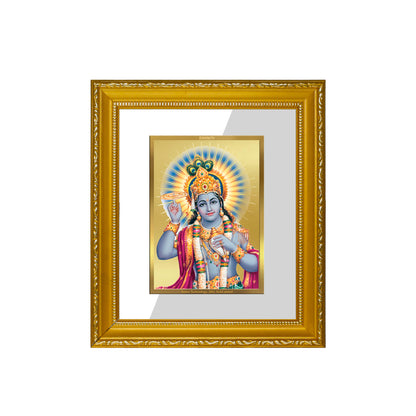 DIVINITI 24K Gold Plated Foil Vishnu Wall Photo Frame Religious Photo Frame Idol for Home & Office Decor Prayer, Gifts Items DG 101 Size 1 (15.3x14.9 CM)