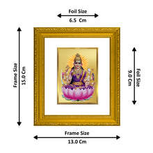 Load image into Gallery viewer, DIVINITI 24K Gold Plated Foil Vijaya Lakshmi Wall Photo Frame Religious Photo Frame Idol for Home &amp; Office Decor Prayer, Gifts Items DG 101 Size 1 (15.3x14.9 CM)
